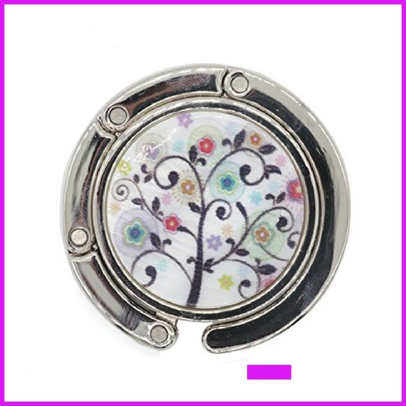 Foldable Handbag Hangers Set of 6 Mixed Patterns Zinc Alloy Practical Chic - Picture 3 of 8